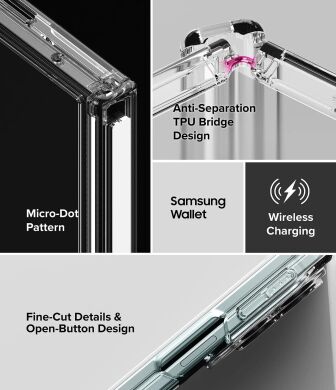 Защитный чехол Ringke Fusion Flap для Samsung Galaxy Fold 8 (8800328819351) - Clear