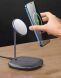 Беспроводное зарядное устройство Baseus Swan 2-in-1 Wireless Magnetic Charging Bracket (20W) + кабель USB to Type-C (3A, 1m) WXSW-B01 - Black. Фото 18 из 21