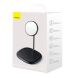 Беспроводное зарядное устройство Baseus Swan 2-in-1 Wireless Magnetic Charging Bracket (20W) + кабель USB to Type-C (3A, 1m) WXSW-B01 - Black. Фото 6 из 21