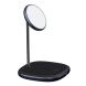 Беспроводное зарядное устройство Baseus Swan 2-in-1 Wireless Magnetic Charging Bracket (20W) + кабель USB to Type-C (3A, 1m) WXSW-B01 - Black. Фото 3 из 21