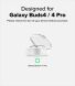 Захисний чохол Ringke Air (FH) для Samsung Galaxy Buds 4 / Buds 4 Pro (8800328818903) - Clear Black