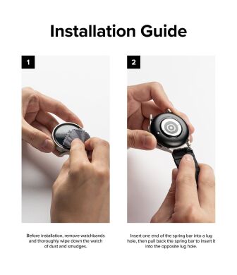 Ремінець Ringke Rubber One Bold для годинників з шириною кріплення 20мм (8809919305174) - Black