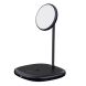 Беспроводное зарядное устройство Baseus Swan 2-in-1 Wireless Magnetic Charging Bracket (20W) + кабель USB to Type-C (3A, 1m) WXSW-B01 - Black. Фото 1 из 21