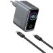 Сетевое зарядное устройство WIWU CHG300 Voyager PD100W+QC3.0 (USB + 2Type-C) + кабель Type-C to Type-C - Grey. Фото 2 из 7