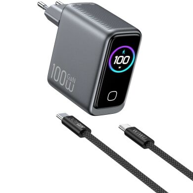 Сетевое зарядное устройство WIWU CHG300 Voyager PD100W+QC3.0 (USB + 2Type-C) + кабель Type-C to Type-C - Grey
