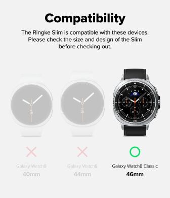 Комплект чехлов RINGKE Slim Case для Samsung Galaxy Watch 8 Classic (8800293855989) - Matte Black