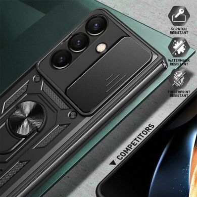 Чехол (PC+TPU) с подставкой Deexe Armor Shield (FF) для Samsung Galaxy Fold 8 Ultra - Red