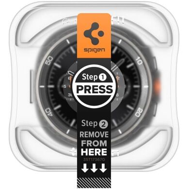 Комплект защитных стекол Spigen (SGP) Glas.tR EZ Fit для Samsung Galaxy Watch 8 Classic (AGL09877) - Clear