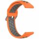 Ремінець Deexe Dual Color для годинників з шириною кріплення 20мм - Orange / Grey