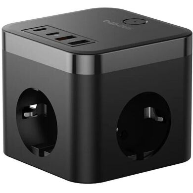 Мережевий зарядний пристрій Baseus PowerCombo Cube 7-Ports Power Strip (30W) E00066400117-00 - Black