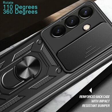 Чехол (PC+TPU) с подставкой Deexe Armor Shield (FF) для Samsung Galaxy Fold 8 Ultra - Red