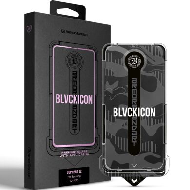 Защитное стекло с аппликатором ArmorStandart Black Icon Supreme EZ для Galaxy S25 (S931) / Galaxy S24 (S921) - Black