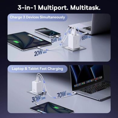 Сетевое зарядное устройство Baseus EnerFill FE11 2C+U (100W) P10182102123-00 - Black