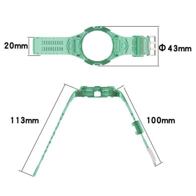 Ремінець Deexe Solid Color для Samsung Galaxy Watch 4 / 5 (40mm) - Transparent Green