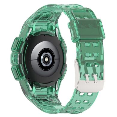 Ремешок Deexe Solid Color для Samsung Galaxy Watch 4 / 5 (40mm) - Transparent Green
