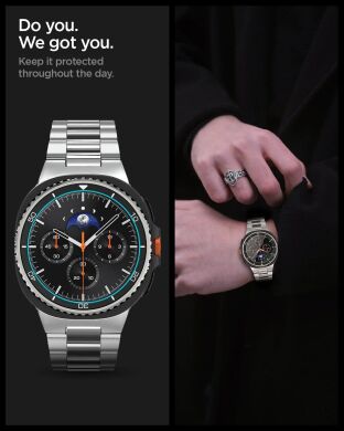 Комплект защитных стекол Spigen (SGP) Glas.tR EZ Fit для Samsung Galaxy Watch 8 Classic (AGL09877) - Clear