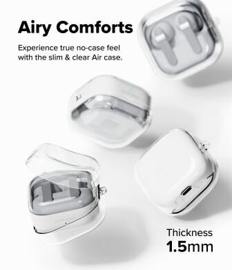 Захисний чохол Ringke Air (FH) для Samsung Galaxy Buds 4 / Buds 4 Pro (8800328818903) - Clear Black