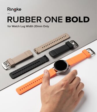 Ремінець Ringke Rubber One Bold для годинників з шириною кріплення 20мм (8809919305174) - Black