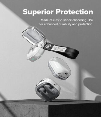 Захисний чохол Ringke Air (FH) для Samsung Galaxy Buds 4 / Buds 4 Pro (8800328818903) - Clear Black