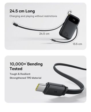 Внешний аккумулятор Baseus EnerFill FC31 22.5W (10000mAh) + кабель Type-C + Lightning (PPQD3) - White