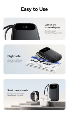 Внешний аккумулятор Baseus EnerFill FC31 22.5W (10000mAh) + кабель Type-C + Lightning (PPQD3) - White