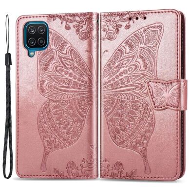 Чехол UniCase Butterfly Pattern для Samsung Galaxy M53 (M536) - Rose Gold