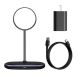 Беспроводное зарядное устройство Baseus Swan 2-in-1 Wireless Magnetic Charging Bracket (20W) + кабель USB to Type-C (3A, 1m) WXSW-B01 - Black. Фото 2 из 21