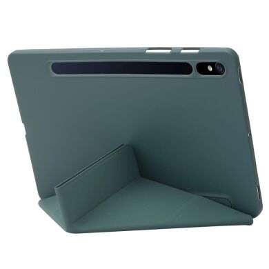 Чехол Deexe Origami Series для Samsung Galaxy Tab S9 (X710/716) - Midnight Green