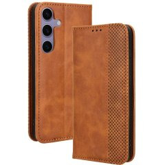 Чехол Deexe Retro Style для Samsung Galaxy S25 FE (S731) - Brown