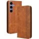 Чехол Deexe Retro Style для Samsung Galaxy S25 FE (S731) - Brown. Фото 1 из 18