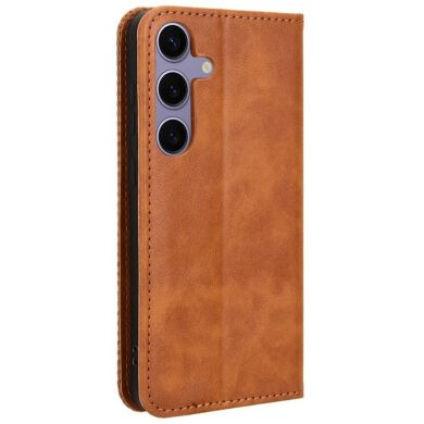 Чехол Deexe Retro Style для Samsung Galaxy S25 FE (S731) - Brown