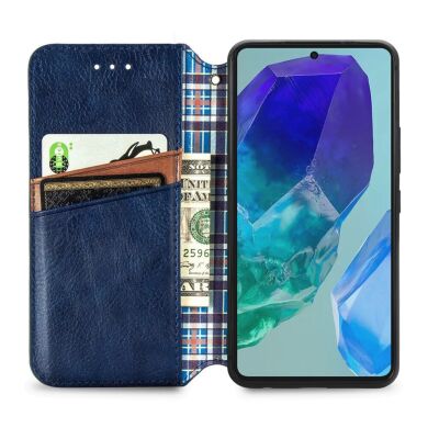 Чохол Deexe Rhombus Wallet для Samsung Galaxy A16 (A165) - Blue