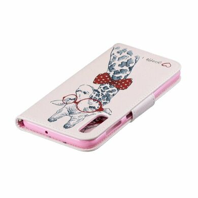 Чохол-книжка Deexe Color Wallet для Samsung Galaxy A50 (A505) / A30s (A307) / A50s (A507) - Giraffe Wearing Glasses