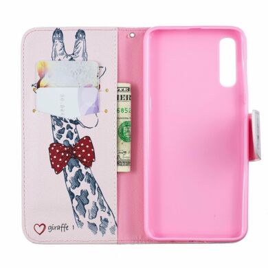 Чохол-книжка Deexe Color Wallet для Samsung Galaxy A50 (A505) / A30s (A307) / A50s (A507) - Giraffe Wearing Glasses