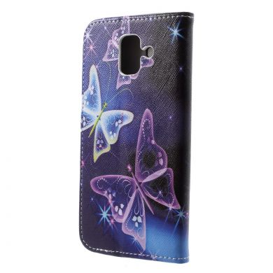 Чехол-книжка Deexe Color Wallet для Samsung Galaxy A6 2018 (A600) - Butterfly Pattern