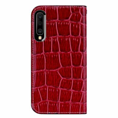 Чохол-книжка Deexe Glittery Crocodile для Samsung Galaxy A50 (A505) / A30s (A307) / A50s (A507) - Red