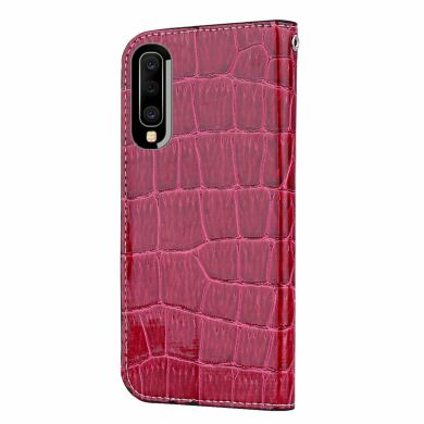 Чохол-книжка Deexe Glittery Crocodile для Samsung Galaxy A50 (A505) / A30s (A307) / A50s (A507) - Red