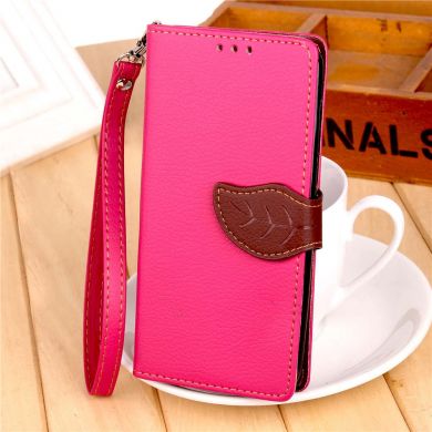 Чехол-книжка Deexe Leaf Buckle для Samsung Galaxy J6 2018 (J600) - Rose