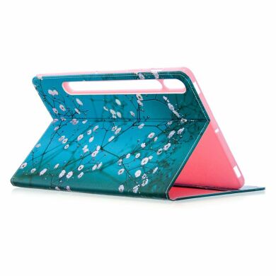 Чохол-книжка Deexe Pattern Style для Samsung Galaxy Tab S7 (T870/875) / S8 (T700/706) - Flower Branches