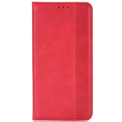 Чехол-книжка Deexe Retro Style для Samsung Galaxy S26 FE - Red