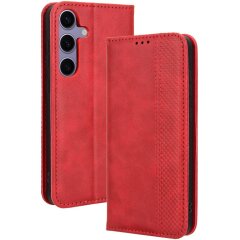 Чехол-книжка Deexe Retro Style для Samsung Galaxy S26 FE - Red