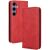 Чехол-книжка Deexe Retro Style для Samsung Galaxy S26 FE - Red