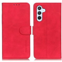 Чехол-книжка KHAZNEH Retro Wallet для Samsung Galaxy S25 FE (S731) - Red
