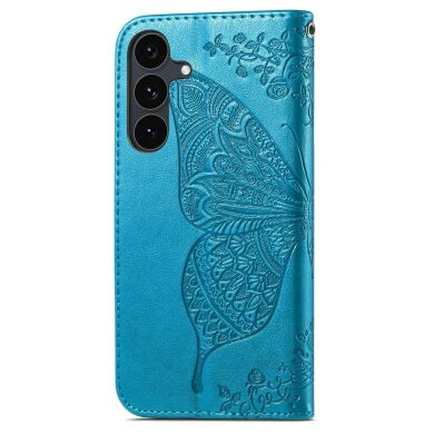 Чохол-книжка з малюнком UniCase Butterfly Pattern для Samsung Galaxy S26 FE - Blue