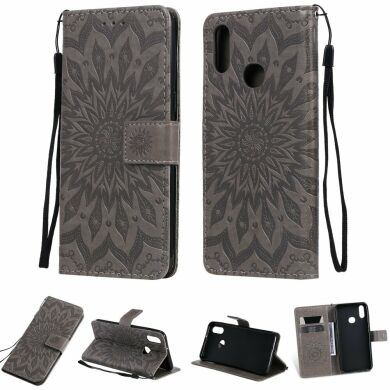 Чехол-книжка UniCase SunFlower Pattern для Samsung Galaxy A10s (A107) - Grey