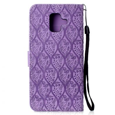 Чехол UniCase Leaf Wallet для Samsung Galaxy A6 2018 (A600) - Purple