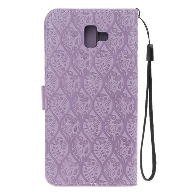 Чехол UniCase Leaf Wallet для Samsung Galaxy J6+ (J610) - Purple