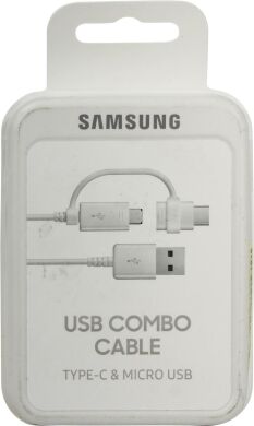 Дата-кабель Samsung Combo Cable (Type-C & Micro USB) EP-DG930DWEGRU - White
