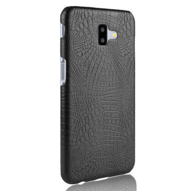 Пластиковый чехол Deexe Croco Style для Samsung Galaxy J6+ (J610) - Black