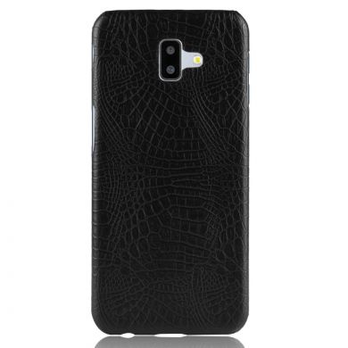 Пластиковый чехол Deexe Croco Style для Samsung Galaxy J6+ (J610) - Black